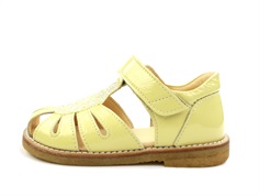 Angulus light yellow sandal glitter patent